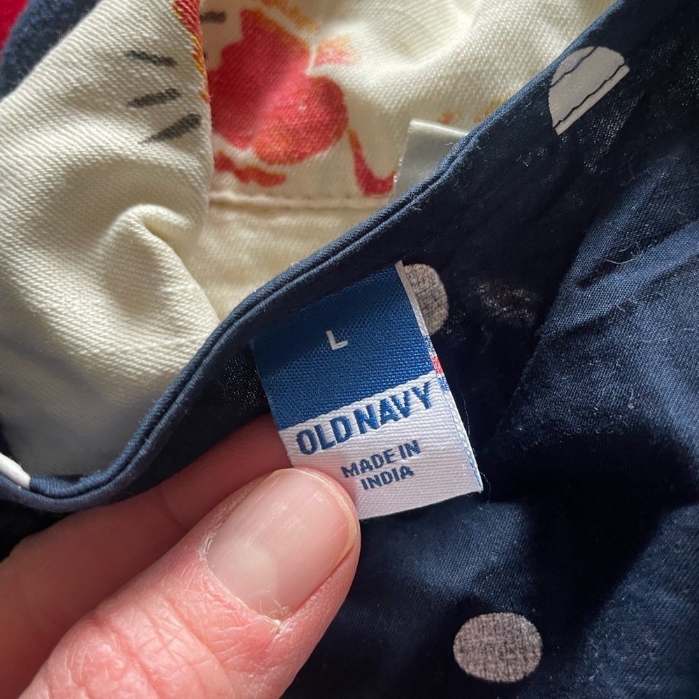 Navy Polkadot Puff Sleeve Wrap Top - Picture 10 of 11